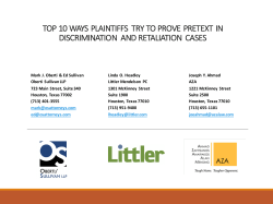 Top 10 Ways Plaintiffs Try To Prove Pretext In Discrimination and