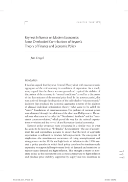 Keynes`s Influence on Modern Economics: Some Overlooked