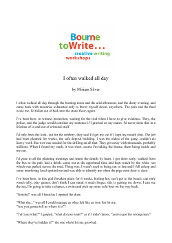 I often walked all day by Miriam Silver