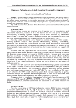15. Business Rules Approach to E