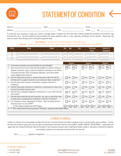 statement of condition