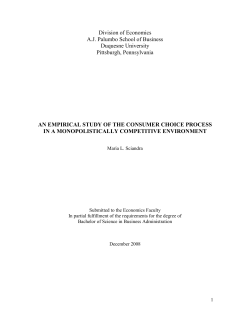 An Empirical Study of the Consumer Choice