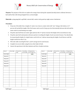 Bouncy Ball Lab: Conservation of Energy Purpose: The purpose of