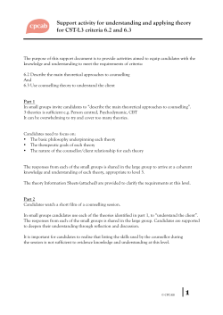 Support activity for understanding and applying theory for