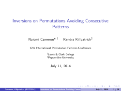 Inversions on Permutations Avoiding Consecutive Patterns