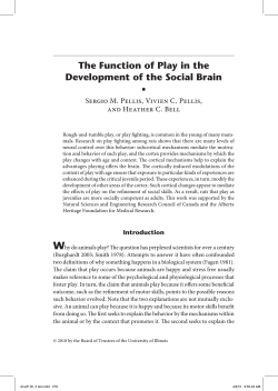 American Journal of Play | Vol. 2 No. 3 | ARTICLE: Sergio M. Pellis