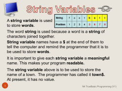 String variable