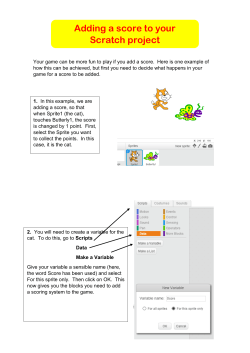 Adding a score to your Scratch project