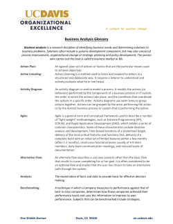 Business Analysis Glossary