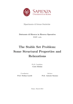 The Stable Set Problem: Some Structural Properties and
