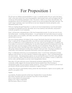 For Proposition 1 - Bountiful City Youth Council
