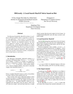 HSGreedy: A Local Search MaxSAT Solver based - Max