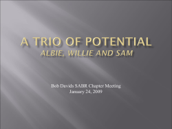 Barry Sparks - SABR Bob Davids Chapter