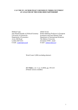 the political economy of anchoring policy reform