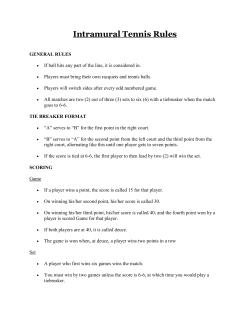 Tennis - Martin Methodist College