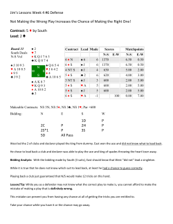 Jim`s Lessons Week 4 #6 Defense Not Making the Wrong Play