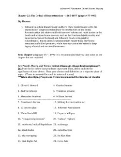 Advanced Placement United States History Chapter 22: The Ordeal