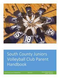 South County Juniors Volleyball Club Parent Handbook