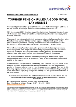 tougher pension rules a good move, say aussies
