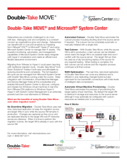 Double-Take Move&reg; and Microsoft&reg; System Center