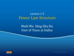 What is Power Law Graph? - The University of Texas at Dallas