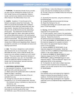 LEADERSHIP CLIMATE SURVEY
