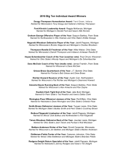 2016 Big Ten Individual Award Winners