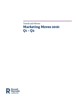 Marketing Moves 2016: Q1 &ndash; Q2