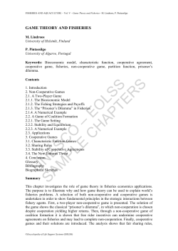 Game Theory and Fisheries