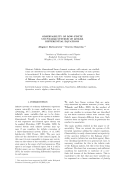 OBSERVABILITY OF ROW&ndash;FINITE COUNTABLE SYSTEMS OF