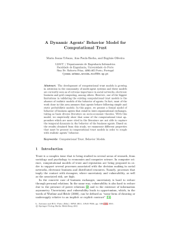 A Dynamic Agents` Behavior Model for Computational Trust