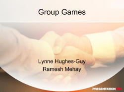 Group Games and Activities (PowerPoint With Slide Notes)
