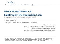 Mixed-Motive Defense in Employment Discrimination Cases