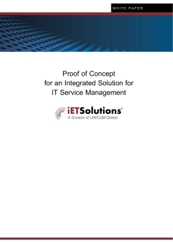 Proof of Concept for an Integrated Solution for IT