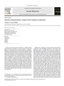 Animal communication: insights from linguistic