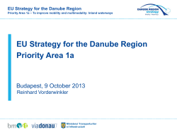 EU Strategy for the Danube Region Priority Area 1a