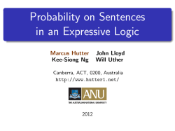 Probability on Sentences in an Expressive Logic