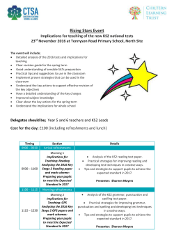 Rising Stars Event Implications for teaching of the new KS2 national