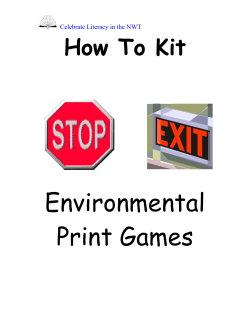 Environmental Print Games
