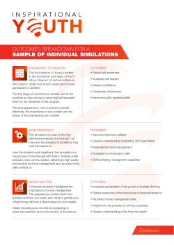 outcomes breakdown for a sample of individual simulations
