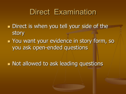 Rules of Evidence and Objections - Wythe County Schools Moodle