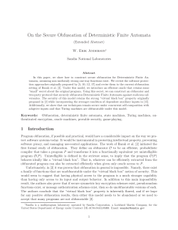 On the Secure Obfuscation of Deterministic Finite Automata