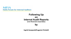 Following Up on Internal Audit Reports at GO