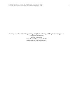The Impact of After-School Programming, Neighborhood Safety, and