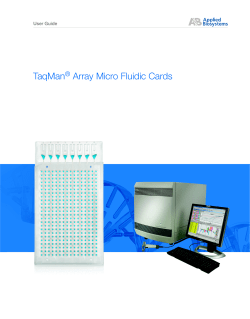 TaqMan&reg; Array Micro Fluidic Cards User Guide