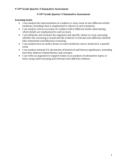 9-10th Grade Quarter 3 Summative Assessment 9