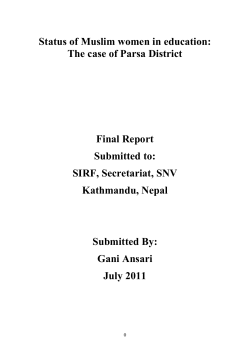 Status of Muslim Women in Education