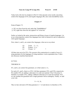 Notes for Comp 497 (Comp 454) Week 10 4/5/05 Today look at the