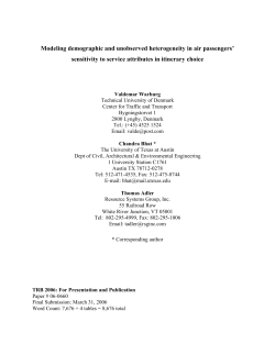 Modeling demographic and unobserved heterogeneity in air