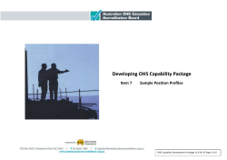 Item 7 Sample Position Profiles